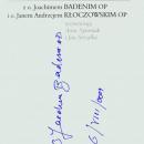 Joachim Badeni autograph